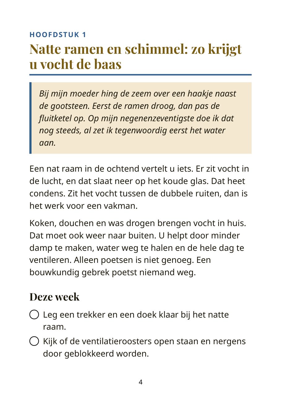 Bladzijde 4 · het begin van hoofdstuk 1