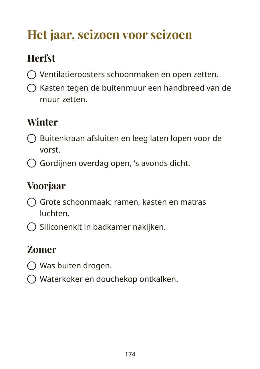 Bladzijde 174 · het jaar, seizoen voor seizoen